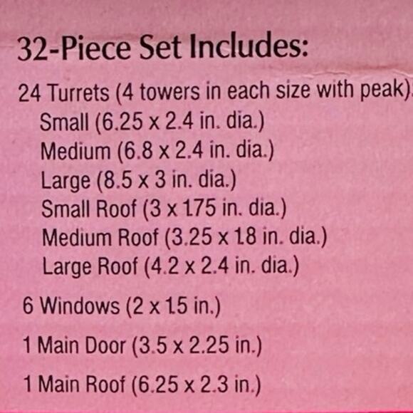 Wilton Romantic Castle Cake Set 32 pcs Open Box Pieces Still in Plastic - Picture 10 of 13